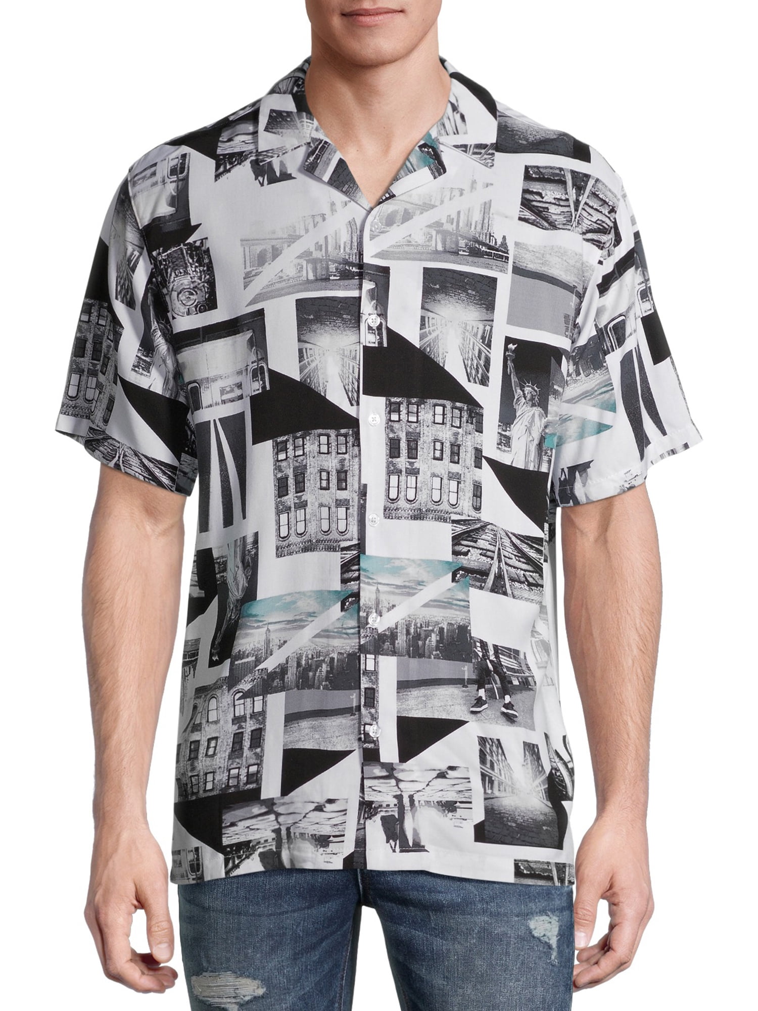 Short Sleeve Printed Rayon Shirt 