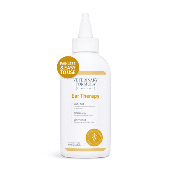 Veterinary Formula Clinical Care Ear Therapy for Dogs and Cats - Soothing Ear Cleaner, 4 oz