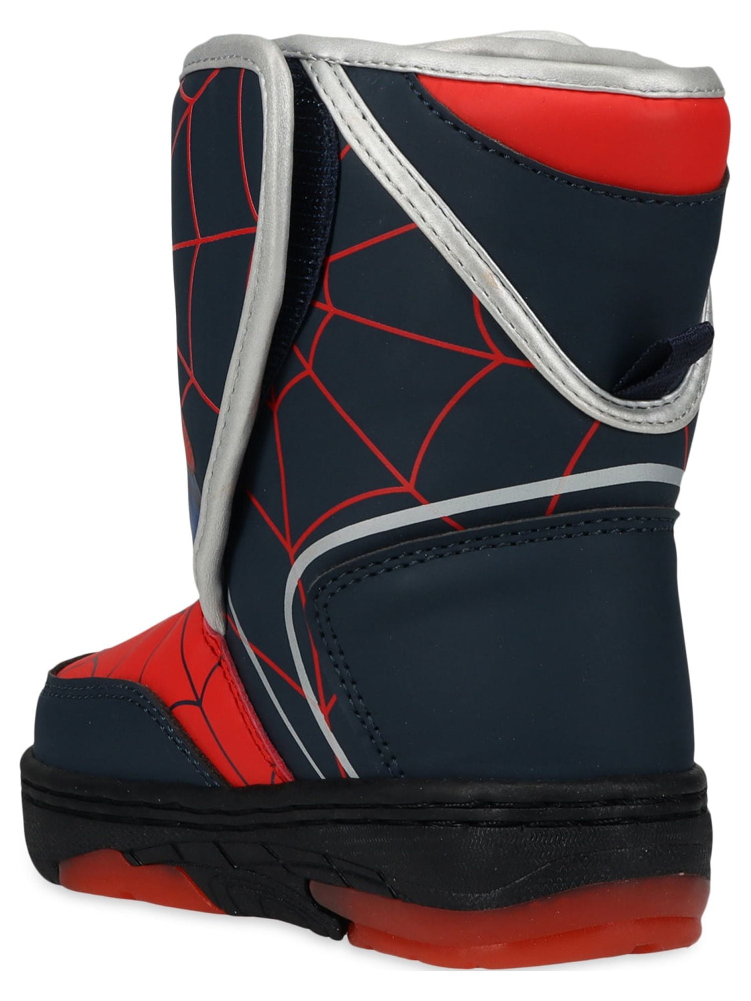 Toddler Light Boots, Boys Snow Sizes Winter Up Spiderman 7-12