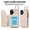 thumbnail image 6 of ELEHOLD Case for iPhone 16, Magnetic Closure Kickstand Zipper Wallet Case with 3 Card Slots & Ring Holder,Shockproof RFID Blocking Phone Case,White, 6 of 8
