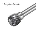 thumbnail image 3 of Fresas de carburo de un solo corte, fresas rotativas en forma de bola con vástago de 1/8" y cabeza de 1/4" para muelas de die, 3 piezas, 3 of 3