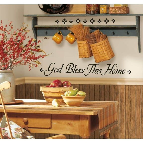 "God Bless This Home" Quote Wall Decals