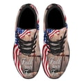 thumbnail image 2 of Faith Over Fear Jesus ChriStan Cross American flag Shoes Sneakers for Women Men Black Size 7.5, 2 of 7