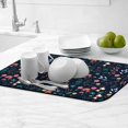 thumbnail image 5 of Cute Flower Dish Drying Mats Super Absorbent Dish Drainer Rack Pad Non-Slip Drying Mat for Kitchen Counter, 24"x16", 5 of 7