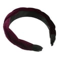 thumbnail image 6 of Unique Bargains 1 Pc Thick Braided Velvet Headband Headwear Hairband for Women 1.2 Inch Wide Wine Red, 6 of 7