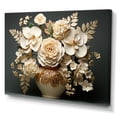 thumbnail image 2 of Designart "Elegance In White And Gold Hydrangea VI" Hydrangea Canvas Art Print, 2 of 7