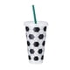 thumbnail image 2 of Football Themed Plastic Straw Cup Large Capacity 710ml Cola Cup, 2 of 8
