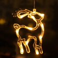 thumbnail image 4 of 4 Pieces Christmas Window Lights LED Suction Cup Lights Christmas Tree Santa Bells Christmas Elk Window Hanging Lights for Christmas Decoration (Xmas Set E), 4 of 5