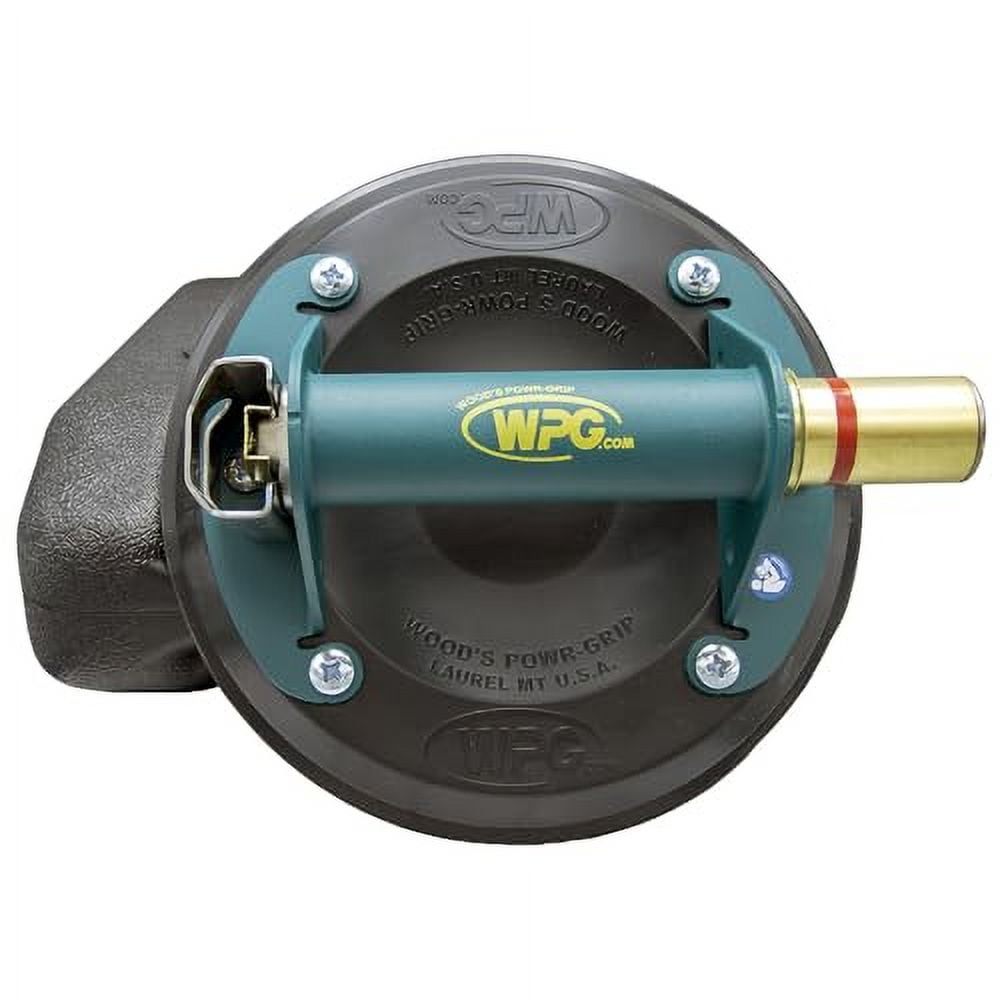 Wood's Powr-Grip N4950 8" Flat Vacuum Cup with Metal Handle, Includes Carrying Case