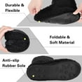 thumbnail image 6 of HOMEHOT Women's Fuzzy Slippers Memory Foam Bootie Slippers for Women Plush Lining Slip-on Bedroom Shoes Adult Black 5 6 Female, 6 of 7