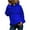 Blue, variant on Fesfesfes Fall Winter Hooded Ladies Long-Sleeved Pullover Print Round Neck Hooded Sweatshirt Plus Size $10