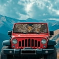 thumbnail image 3 of Uorisanigo Hunting Forest Windshield Sun Shade for Jeep Wrangler TJ JK JL & Gladiator JT 2/4 Door-Blocks UV Rays Sun Visor Protector,Car Sunshade Keep Your Vehicle Cool,Car Window Shade, 3 of 7