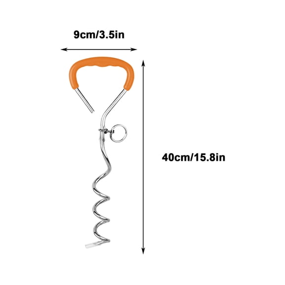 Pxyqht Outdoor Dog Stake for Secure Tie Out,Alloy Steel Peg for Gardening, Camping, and Beach Activities, Stable and Wind Resistant Dog Tie Down for Training and Safety