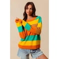thumbnail image 4 of Multi Color Stripe Sweater with Ribbed Detail, 4 of 11