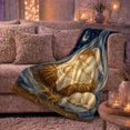 thumbnail image 6 of Serene Christmas decorative motif Angel Lamb Manger Night Sky, Festive decorative motif Scene, Warm Flannel Blanket for Living Room and Family Room, Art Lovers Christmas Gift, Festive Home Decor, 6 of 9