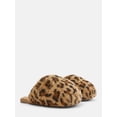 thumbnail image 2 of Joyspun Women’s Faux Fur Puff Scuff Slippers, 2 of 6