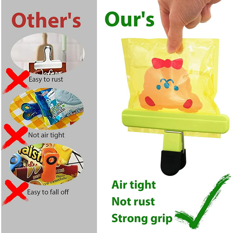 GOODLY Chip Bag Clips Food Clips Plastic Air Tight Seal Grip