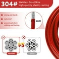 thumbnail image 4 of HaiYUAN Dog Tie Out Cable 10/15/20/25/30 FT Dog Runner for Yard Steel Wire Dog Cable with Durable Superior Clips Red Dog Chains Heavy Duty for Outside Hold Large Dogs Up to 165 lbs, 4 of 9