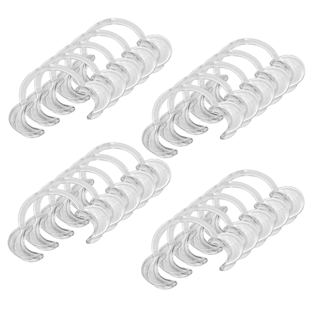 EZGO 20 Pcs Dental Cheek Retractor C-shape Mouth Opener Transparent Mouth Lip Opener
