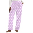 thumbnail image 5 of Hrsba Women's Printed Flannel Pajama Pants,Thickened Sleep Bottoms Elastic Waist Warm, 5 of 5