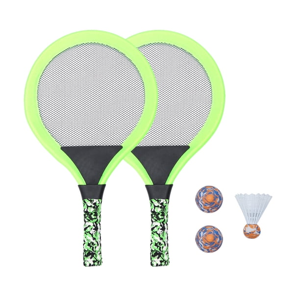 juego de raquetas de tenis para niños, juego de playa con pelotas, juguetes deportivos para interior y exterior (verde)
