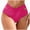 Hot Pink, variant on V Cut Bikini Bottoms for Women Full Coverage High Waisted Bathing Suit Swim Bottoms Cross V Front Swimsuit(Hot Pink,XXL)