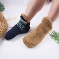 thumbnail image 3 of Fuzzy Warm Slipper Socks for Men Women Winter Thermal Floor Socks,Cozy Fleece Soft Lined Non-slip Knitted Adult Carpet Sox, 3 of 4