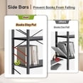 thumbnail image 6 of EnHomee 2 Pieces 5-Tier Industrial Bookcase with Metal Frame & Side Support,Compact Bookshelf for Bedroom, Home Office, Living Room Storage，Black, 6 of 10