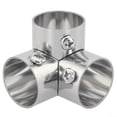 thumbnail image 2 of Clothes Rail Flange Connector,Stainless Steel Pipe Connector Shelves Right Angle, 2 of 8