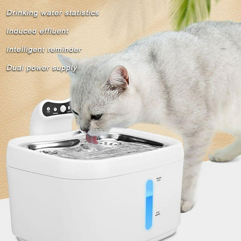 KIZOCAY Cat Water Fountain Automatic Dog Fountain with Phone App for Multiple Pets