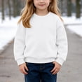 thumbnail image 4 of Kids' Sweatshirt Crewneck Set-in Sleeve Long Sleeve Casual Pullover Basic Comfortable Solid Color Fall Top, 4 of 8