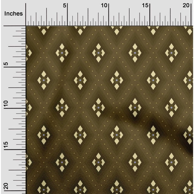 oneOone Georgette Viscose Dark Olive Green Fabric Block Craft Projects Decor Fabric Printed By The Yard 42 Inch Wide-C0E