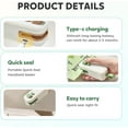 thumbnail image 4 of Mini Bag Sealer with Cutter and Magnet, 2026 New Rechargeable Portable Resealer Machine for Snack Plastic Bags, Upgrade 2 in 1 Bag Sealer Heat Seal with Cutter Food Storage Travel (Green+Brown), 4 of 10