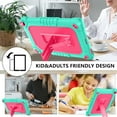 thumbnail image 5 of FIEWESEY Case for Walmart Onn 8 Inch Gen 3 2022 Tablet(Model:100071483),Shockproof Kids Rugged Case with Shoulder Strap&Stand Cover for Walmart Onn 8 Gen 3 2022+Screen Protector(Green/Pink,1 Pcs), 5 of 6
