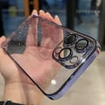 thumbnail image 2 of Compatible with iPhone Case,Glitter Electro Plated Frame Clear Camera Lens Protection Soft Shockproof Cover Phone Case (Blue,iPhone 11 Pro Max), 2 of 7