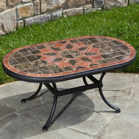 Alfresco Home Macchiato 39 x 23 in. Oval Coffee Table