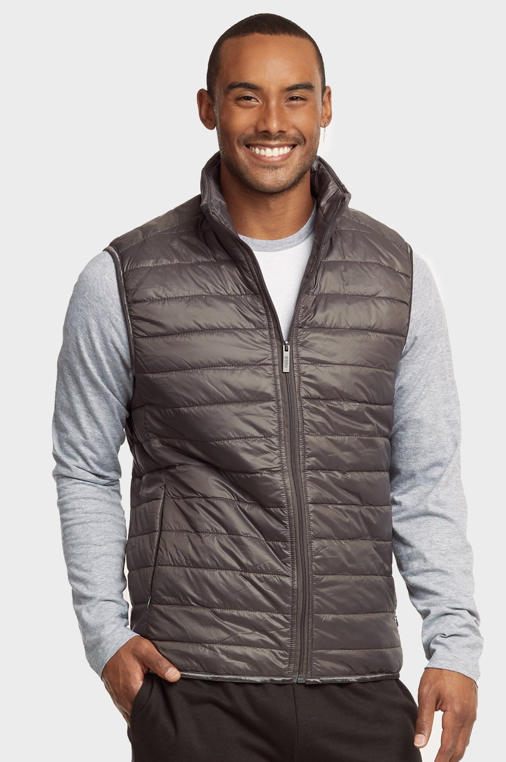 MEN'S LIGHTWEIGHT PUFFER VEST (GREY 