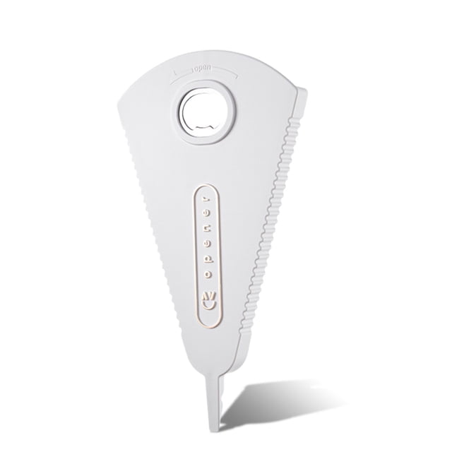 Naiovety Abridor de latas Herramienta de apertura de tarro de mermelada antideslizante Removedor de tapa de botella de bebida Gadget de cocina de forma Cocina y Comedor Blanco Naiovety HA011011-01