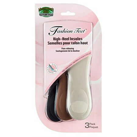 Moneysworth & Best High Heel Insoles with Soft Foam Shoe Insert (Pack of 3