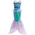thumbnail image 3 of Mermaid Ariel Costume Dress for Girls, Two Piece Princess Cosplay Party Outfits with Accessories, Size for 3-9 Year, 3 of 7