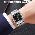 thumbnail image 3 of SKMEI Watches for Men Fashion Business Mens Watch Analog Quartz Big Face Luxury Classic Stainless Steel Waterproof Luminous Wristwatch, 3 of 8