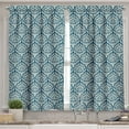 thumbnail image 2 of Ambesonne Victorian Valance & Curtain, Retro French Fashion, 55"x24", Navy Blue Cream, 2 of 6