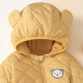 thumbnail image 3 of Faraee Unisex Toddler Quilted Padded Winter Romper Baby Bear Embroidery Hooded Ear Zip Up One Piece Jumpsuit Warm Infant Outer Snowsuit for Boys Girls Cold Season Wear, 3 of 6