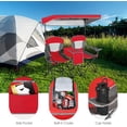 thumbnail image 4 of Double Camping Chair with Canopy, Foldable Loveseat Picnic Chair w/Cup Holders & Carrying Bag, Portable Beach Chair for 2-Person, Adults Outdoor (Red), 4 of 9