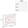 thumbnail image 3 of JERFIT Radiator Cover Cabinet with 3 Shelves, Black Engineered Wood, Ventilated Heater Enclosure, Modern Storage Organizer, 3 of 7