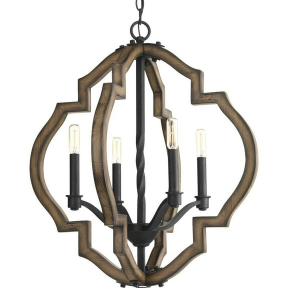 P4766-71-Progress Lighting-Spicewood - Chandeliers Light - 4 Light in Farmhouse style - 22 Inches wide by 24.5 Inches high -Traditional