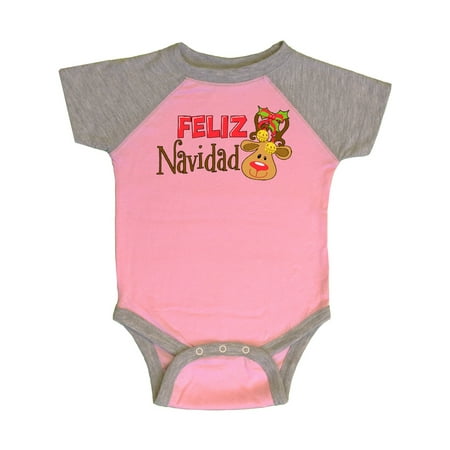 

Inktastic Christmas Feliz Navidad with Cute Reindeer Gift Baby Boy or Baby Girl Bodysuit