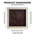 thumbnail image 4 of 20x20 Shadow Box Frame White Washed Wood | With a 3/4" Usable Display Depth | Includes a Brown Real, 4 of 6