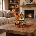 thumbnail image 7 of Resin Pumpkin Cottage Light Up House Set, 7.5" LED Fall Harvest Decor, Soft Glow For Anxiety Relief, Promotes Relaxation And Sleep, Thanksgiving Centerpiece, 7 of 7