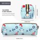 thumbnail image 3 of Disketp Sailboats Anchors Estuche de Lápices de Cuero con Cierre, Estuche Compacto para Papelería, Bolígrafos y Accesorios Pequeños, 3 of 7